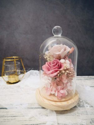 不凋花永生花玻璃盅 (3)